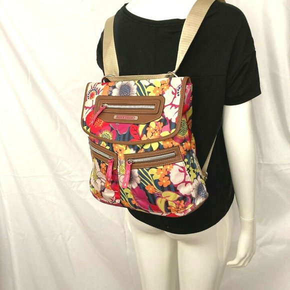 🌷 Lily Bloom Lightweight Floral Backpack Pinks - Picture 8 of 9
